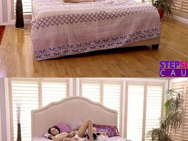 Ariana Marie gets busted riding her stuffed animal gets to ride real knob instead