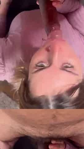 Deepthroat then doggy with this corpulent bitch