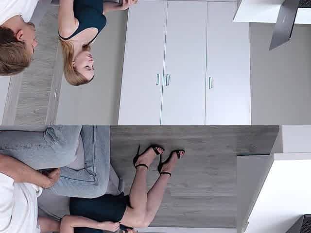 Wow! The Job interview was very Admirable and now 2 Boys are Banging me hard on a cheap office bed!