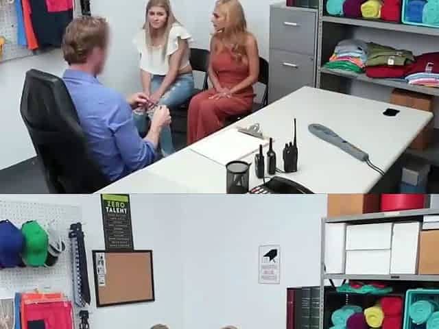 Busty teenager and stepmom enjoy a threesome