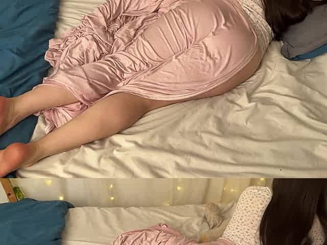 Stepdad Asks His Stepdaughter to Share the Bed and They End up Having Hot Sex