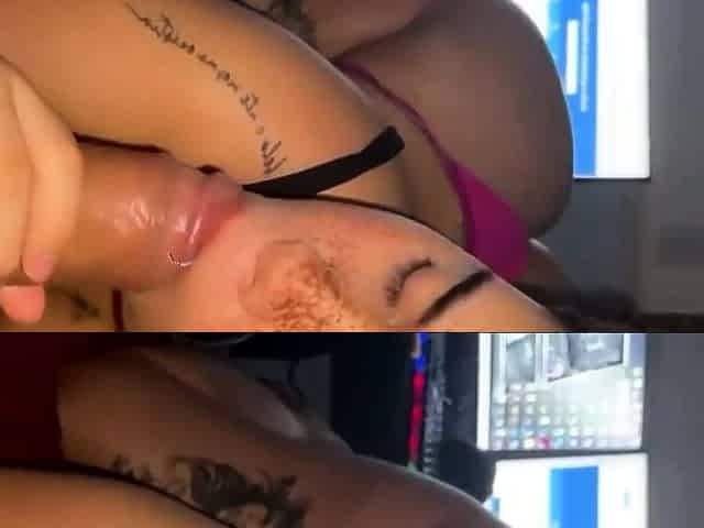 Morning suck off from promiscuous friend with immense baps