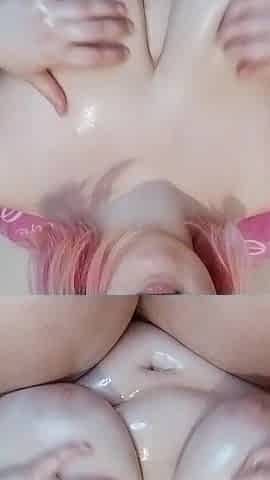 Cute BBW Showing off Her Oiled Soles While Masturbating