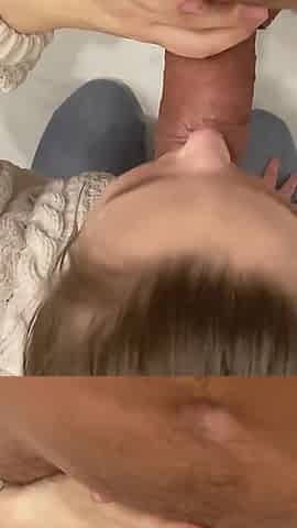 18yo Slut Showed Me Where the Toilet Was, Sucked My Dick and Swallowed My Cum