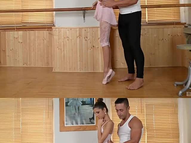 Skinny honey rides hard and swallows the dick dry