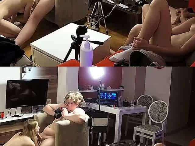 Busty blonde milf mature amateur handjob