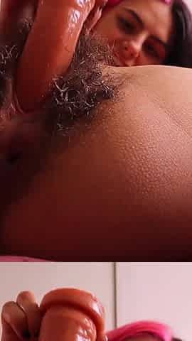 Fucking my hairy pussy