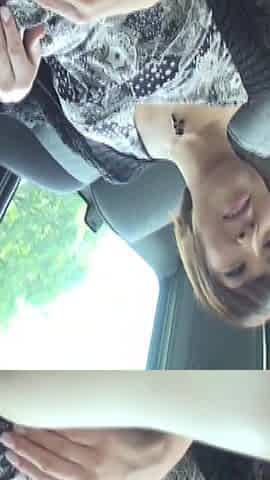In the Quiet Car, Waves of Pleasure Take Her Breath Again and Again.