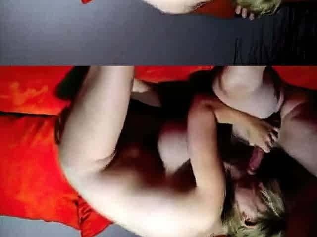 Blonde Amateur with Big Natural Assets Gets Intimate