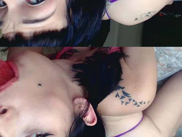 Amateur brunette chick toying her ass and pussy on webcam