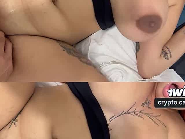 Making the sexy redhead have a fun by getting hard - Giant spunk fountain on face
