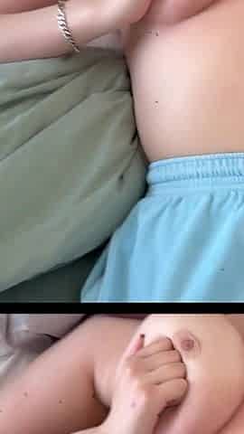 Covered in Cum - Huge Natural Boobs Titty Fucked