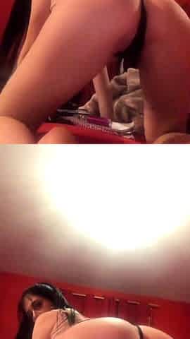 Chubby Brunette Big Boobs Dildo Masturbation