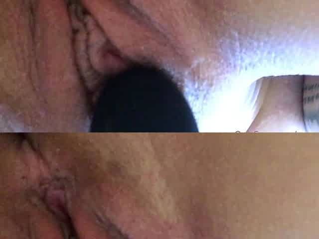 Stunning close up pussy toying action from busty solo beauty