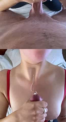 Sexy amateur blonde blowjob amp cumshot HD