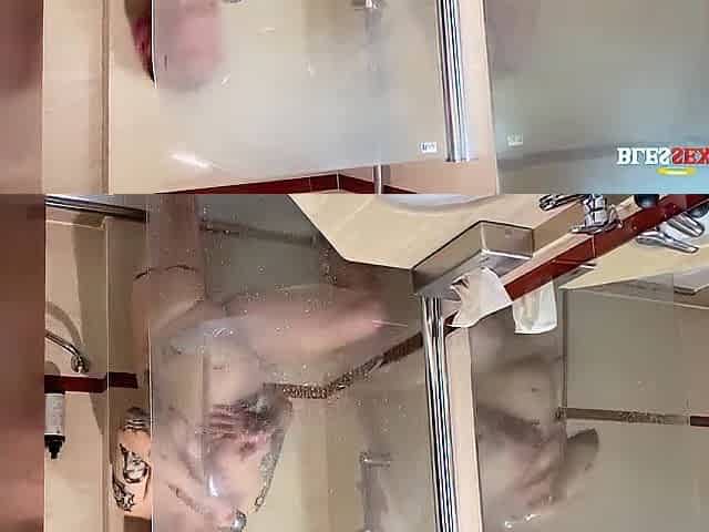 Spying on my stepsister in the shower