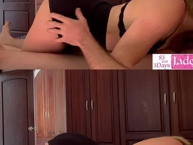 Sexy girlfriend gave best blowjob on Christmas