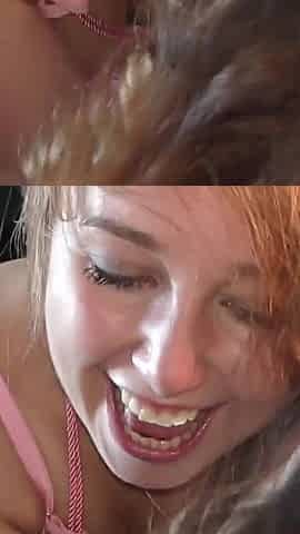3 girls are giving a hairy blowjob and riding one cock
