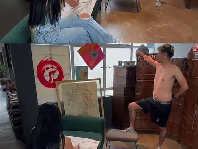 PAINTER HAS SEX WITH HER MODEL DURING AN ARTISTIC SESSION