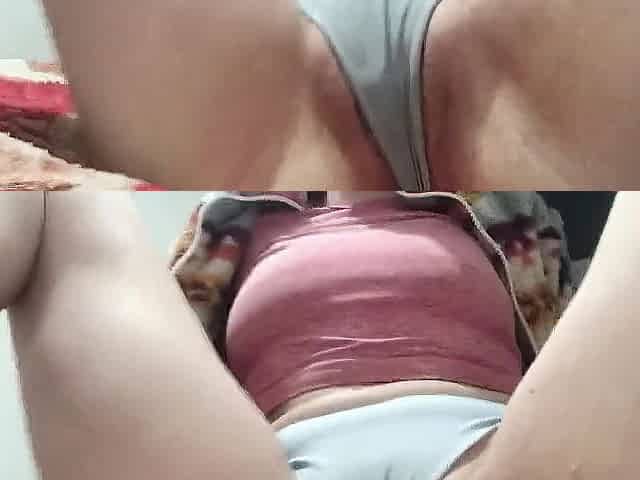 Teen plays with juicy twat and Pants!