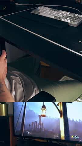 Stepmom Seduces Stepson Under Desk for Facial While He Games