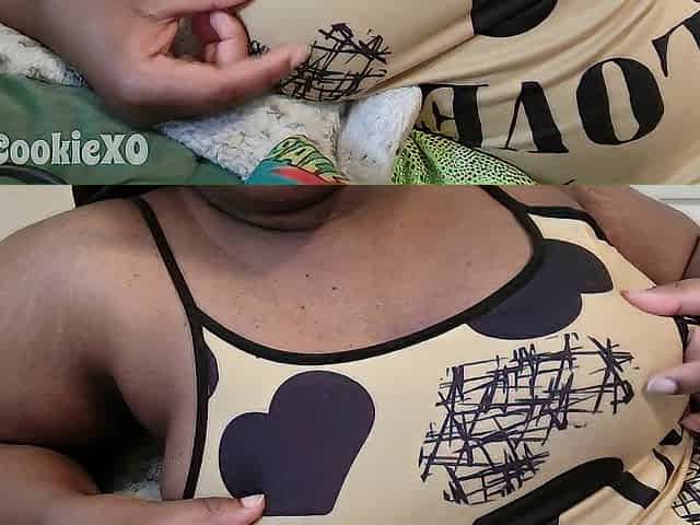 I Love Teasing and Licking on my Nipps - Teat Play - Black - Amateur - Large Bazookas