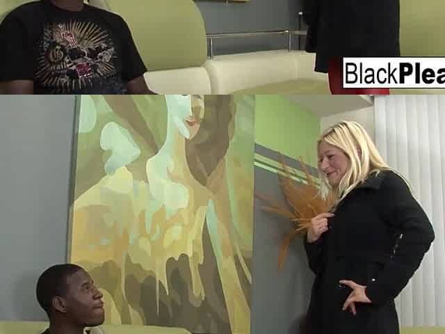 Golden-haired honey gets analized by a ebony penis