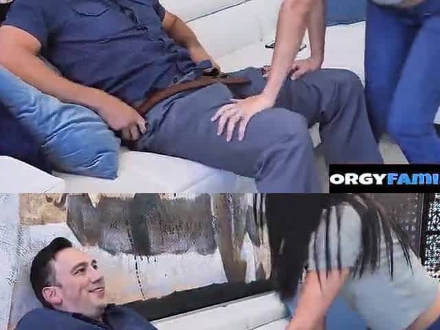 Jazmin Luv Takes Foster Daddy's Dick During the time that FosterMom Joins In