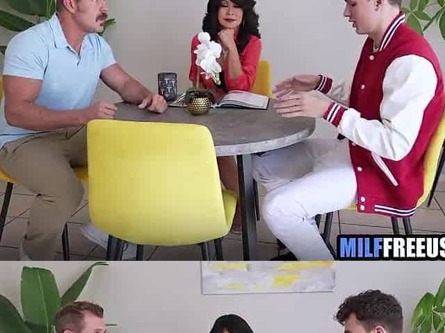 Oriental Stepmom Freeused By Stepson & Stepdad