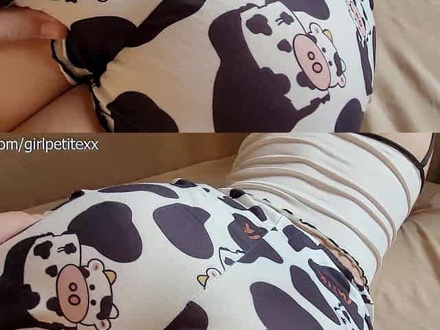 Rubbing Shlong on Stepsister's Large Booty in Short Pajama Shorts