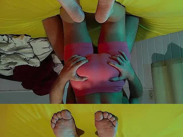 Taut Leggings pussyjob cowgirl DRY HUMPING!