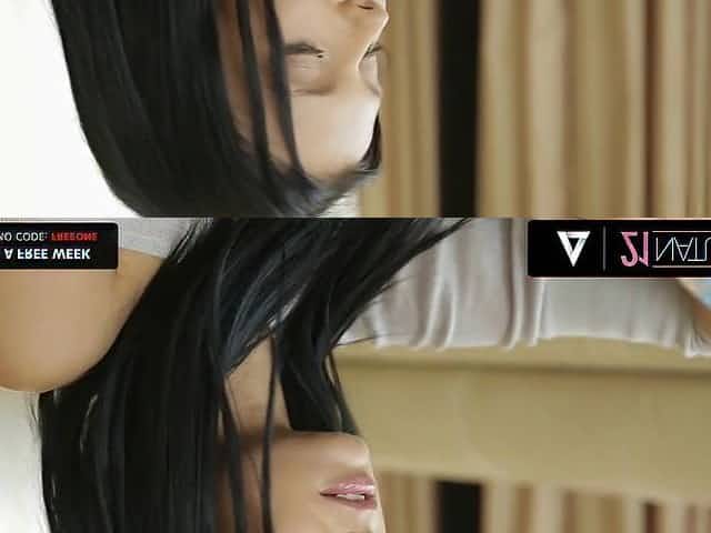 twenty one NATURALS - Gal Brunette Hair Victoria Blaze Wishes For A Ardent Bang On The Daybed