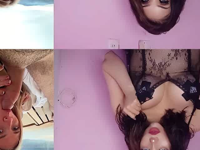 On vacation with the lover with large natural titties