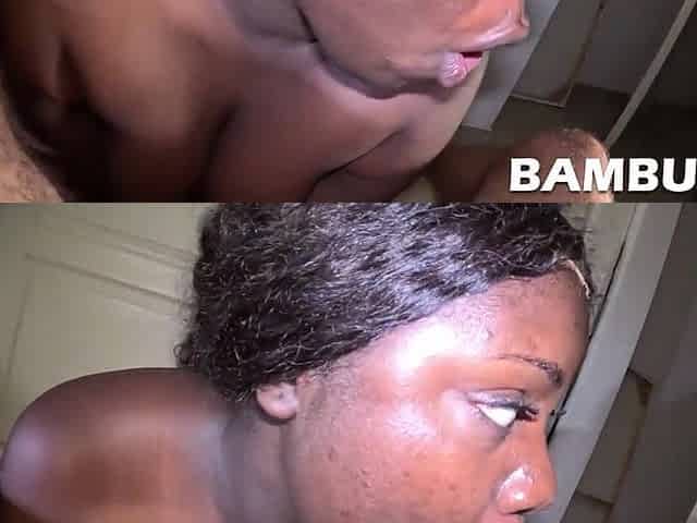 Chunky black oral job and cum in throat