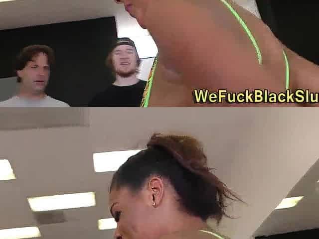 Black skank facialized