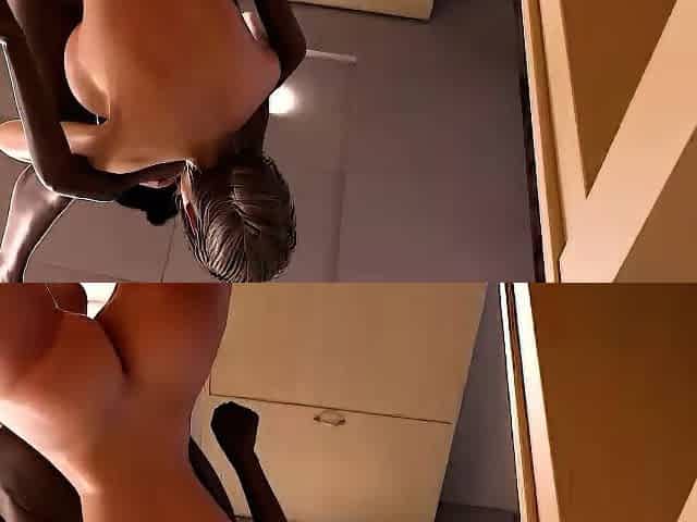 Brunette is shafted in a 3D fucking