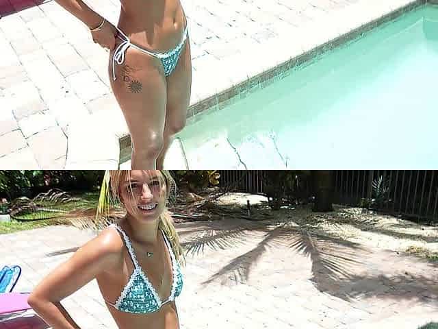 My Depraved Step Bro Nutted on me in the Pool....