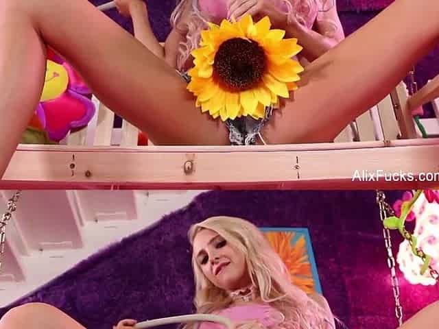 Surreal swing solo with Alix Lynx in her daisy dukes