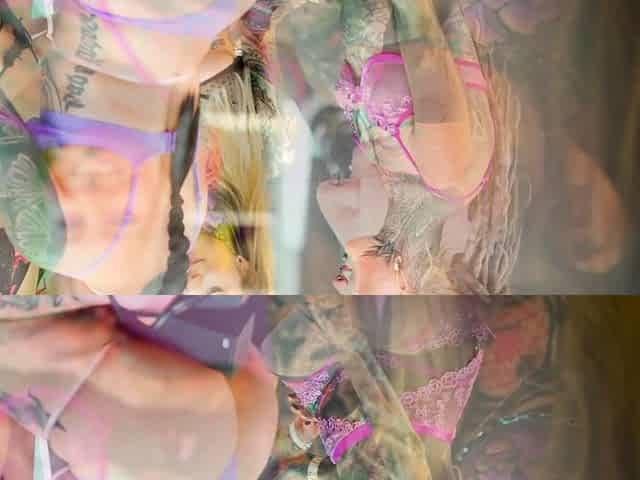 Wild orgy with a group of tattooed models