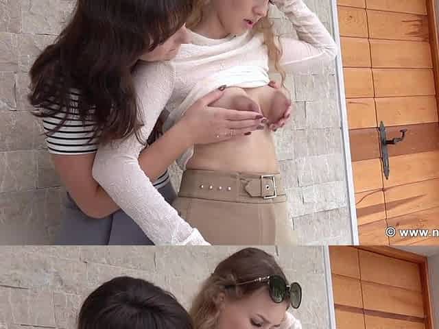 Alina Kova gives her puffy nipples to horny dyke