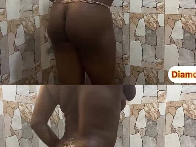 Afro Ghanaian Black Gots A Super Banging Standing Doggy style Inside Out Whiles Taking Her Local Washroom