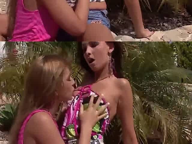 Jennifer Love And Lauren May - Two Young Lesbians Have Fun With A Dildo In The Pussy And In The Ass Hole