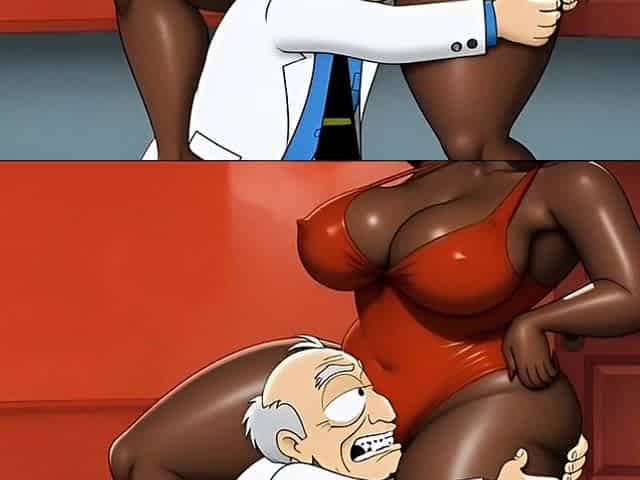 Married Cuckold Worships a Big Black Ass. Cartoon