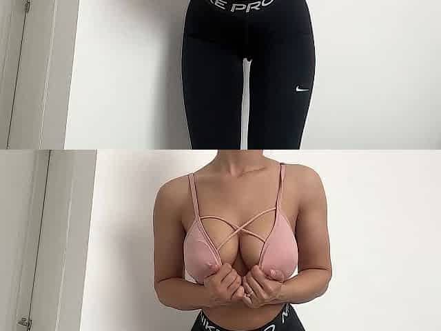 fitness angel puts on a hawt show in ripped leggings with her astonishing booty