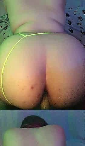 Chunky butt whore bounces on sex-toy