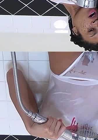Wet T-shirt Time- Goddess Rosie Reed Wet Tee Tease with Small Tits-1080p HD