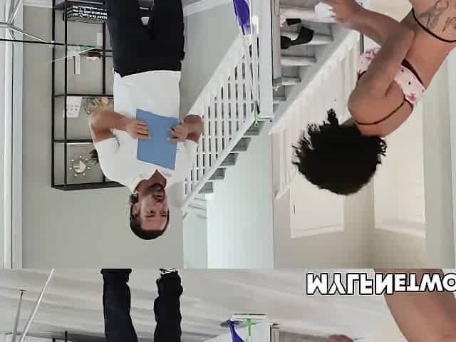 Johnny Castle And September Reign - Hot Black Moans During A Deep Pussy Drilling By Handsome Repairman