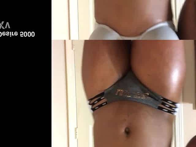 Cute black with a large butt