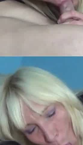 Blonde milf piercing pussy fucking licking...cum in mouth