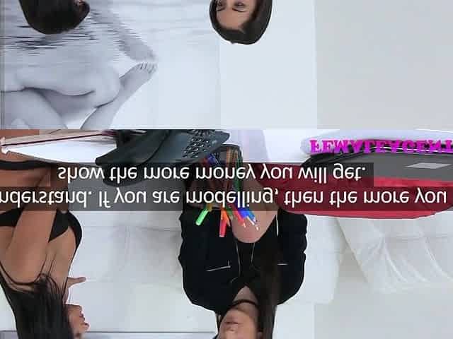 FemaleAgent Hawt lesbo sofa sex orgasms with thong on shlong